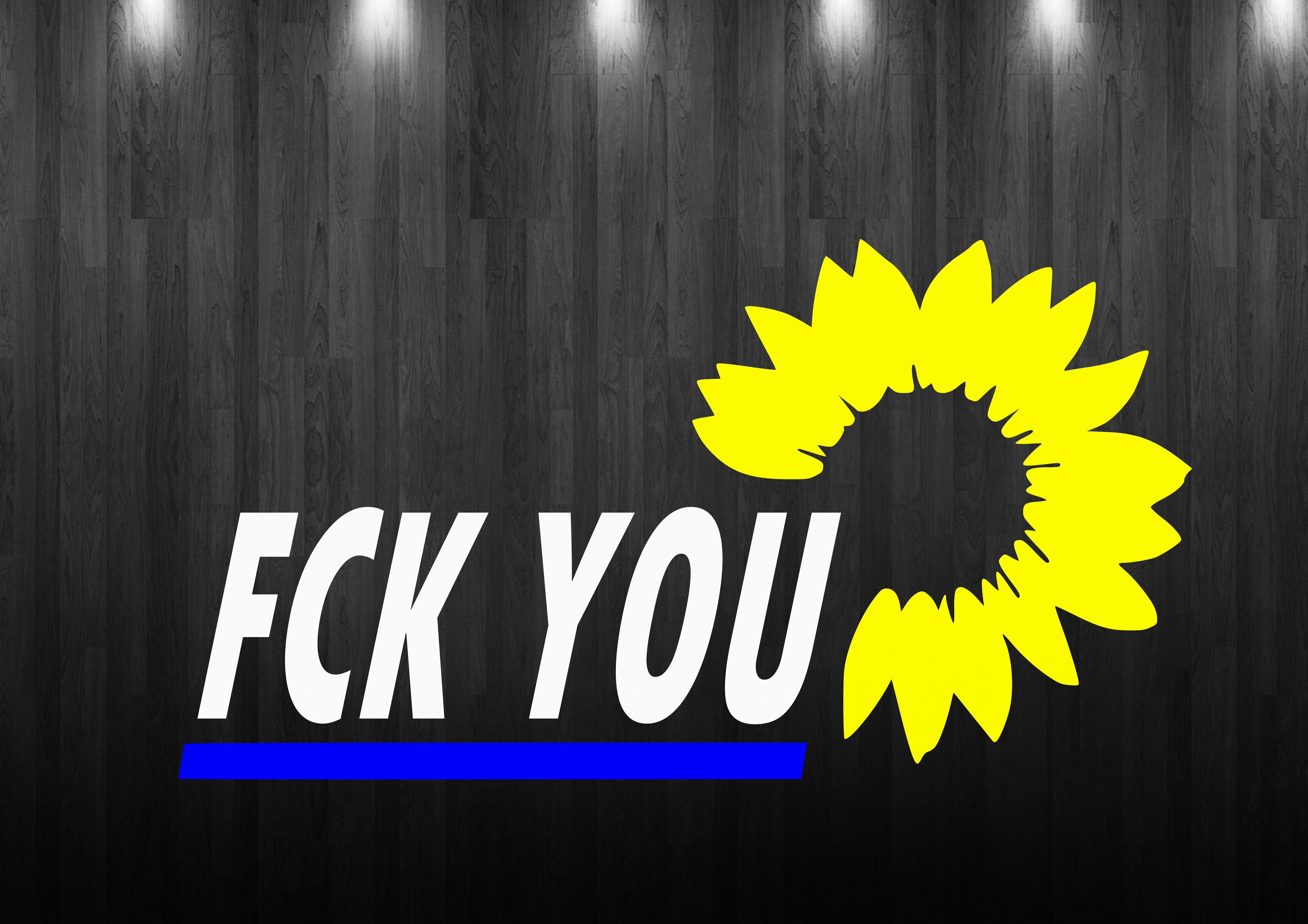 Decal 'FCK YOU Sunflower' Color